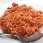 のざわ食堂 - チキンライス４３０円（具は鶏肉と玉ねぎのみでかなりべちゃっとしたタイプ）