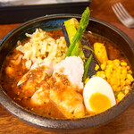 らっきょ＆Star - 知床鶏と野菜のスープカレー（1600円）
