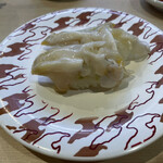 佐渡廻転寿司 弁慶 - 歯応えのある新鮮なネタの「ばい貝」。