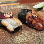 天寿し - 穴子、女性は二口・二味で