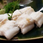 末広寿司 - 穴子の白焼きのアップ