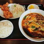 台湾料理 久味 - 料理写真:牛肉（ニョーロー）メンセット