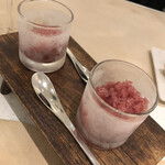 フランス料理 タンモア - シソとローズヒップのグラニテ