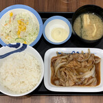 松屋 - 豚生姜焼定食 ¥730