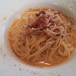 Trattoria Bocca Buona - 旭産なでしこポークのベーコンと卵のカルボナーラ　￥１３８０