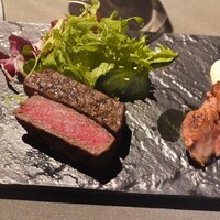 アーティスト カフェ - サーロイン炭焼きと松阪豚肩ロース炭焼き