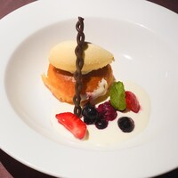 アーティスト カフェ - なぽり名物ババ、オリーブオイル風味バニラアイス