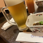 のどぐろ日本海 - ビール、おとおし