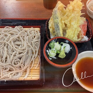 Teuchi Soba Sobashin - 天ぷらざるそば　950円