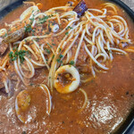 元祖パスタ食堂 - 私　トマトソースイカとあさり