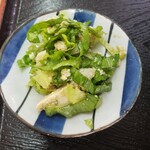 そば処 ガジュマル - 明日葉の小鉢