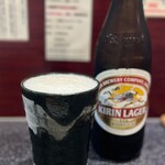 烈志笑魚油 麺香房 三く - キリンラガービールも渋い！