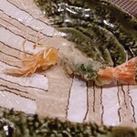 天ぷら初穂 - 車海老×紫蘇