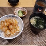 天ぷら初穂 - ミニかき揚げ丼セット