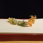 天ぷら初穂 - 車海老×紫蘇