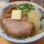 らーめん もんつきかかか - やさいらーめん塩＋バター＋ごはん小