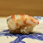 鮨旬美西川 - 車海老 蒸らし