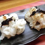 季節料理 みかみ - 鱧の湯引き＆炙り（昆布醤油で）