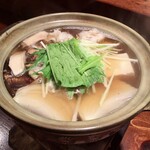 めしの助 - 鱧と松茸の小鍋(雑炊付)