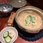 めしの助 - 鱧と松茸の小鍋(雑炊付)