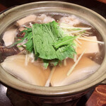 めしの助 - 鱧と松茸の小鍋(雑炊付)