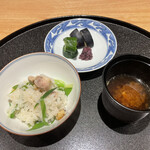 アマン京都 - 京都地鶏と九条葱の炊き込みご飯