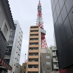 五代目 野田岩 - 店の前から望む東京タワー