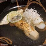 日本料理 新茶家 - 虎魚と松茸の椀物