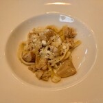 OTTO SETTE - 鶏肉のサルシッチャとボルチーニのタリアテッレ