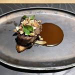 アマン京都 - 知多牛フィレ肉のグリル オーガニックナッツ 松茸