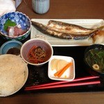 花わさび - 本日の焼魚膳　かます塩焼き(201302)