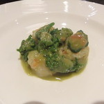 エノテカ・ラ・リコルマ - 2013/04　活ボタンエビと菜の花のトリフォラータ