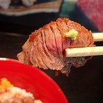 牛庵 - 柔らかい内腿肉が使われています