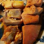 宇ち多゛ - アブラ少ないとこ　と　レバボイル　一本ずつ　お酢　です