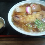 東角麺類食堂 - 中華そば+海老の天ぷら