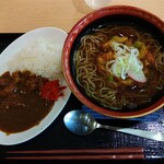 となりのカレー屋さん - かきあげそば　カレーセット　600円