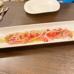 Taverna frico - 釣りキハダマグロのカルパッチョ