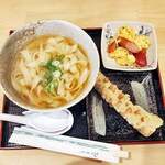 Asahi Udon - きしめんｗｉｔｈちくわ天＆小鉢