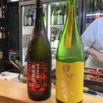 醍醐 - 栄光富士と山本、栄光富士は濃い味わいで山本はスッキリ