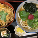 Yoshinaya - 梅うどん　特製あぶ玉丼