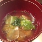 おにく 花柳 - もつ けんちん汁