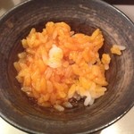 おにく 花柳 - ミニ卵かけご飯