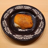 麻布 かどわき - 上の車海老のソースが濃厚で旨い。