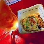 やまとや - １コインセット（生ビール＆鶏皮ポン酢）