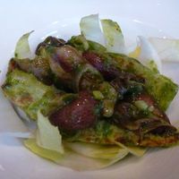 けやき坂 - ホタルイカと春野菜 ジェノベーゼソース・・優しいお味のジェノベーゼソースです。普通に美味しいかな。
