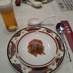 筑紫樓 - 前菜の中華クラゲの甘酢漬け