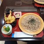 池本 - ザルそばミニ天丼セット ¥1,250-