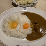 インデアンカレー 長堀橋店 - レギュラー　卵2つ　ピクルス大　1,000円