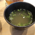 鮨処木はら - アラ出汁お味噌汁