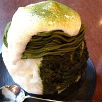 THE FUNATSUYA - 「かぶせ抹茶モンブラン」。逆光になるので撮りづらいです。